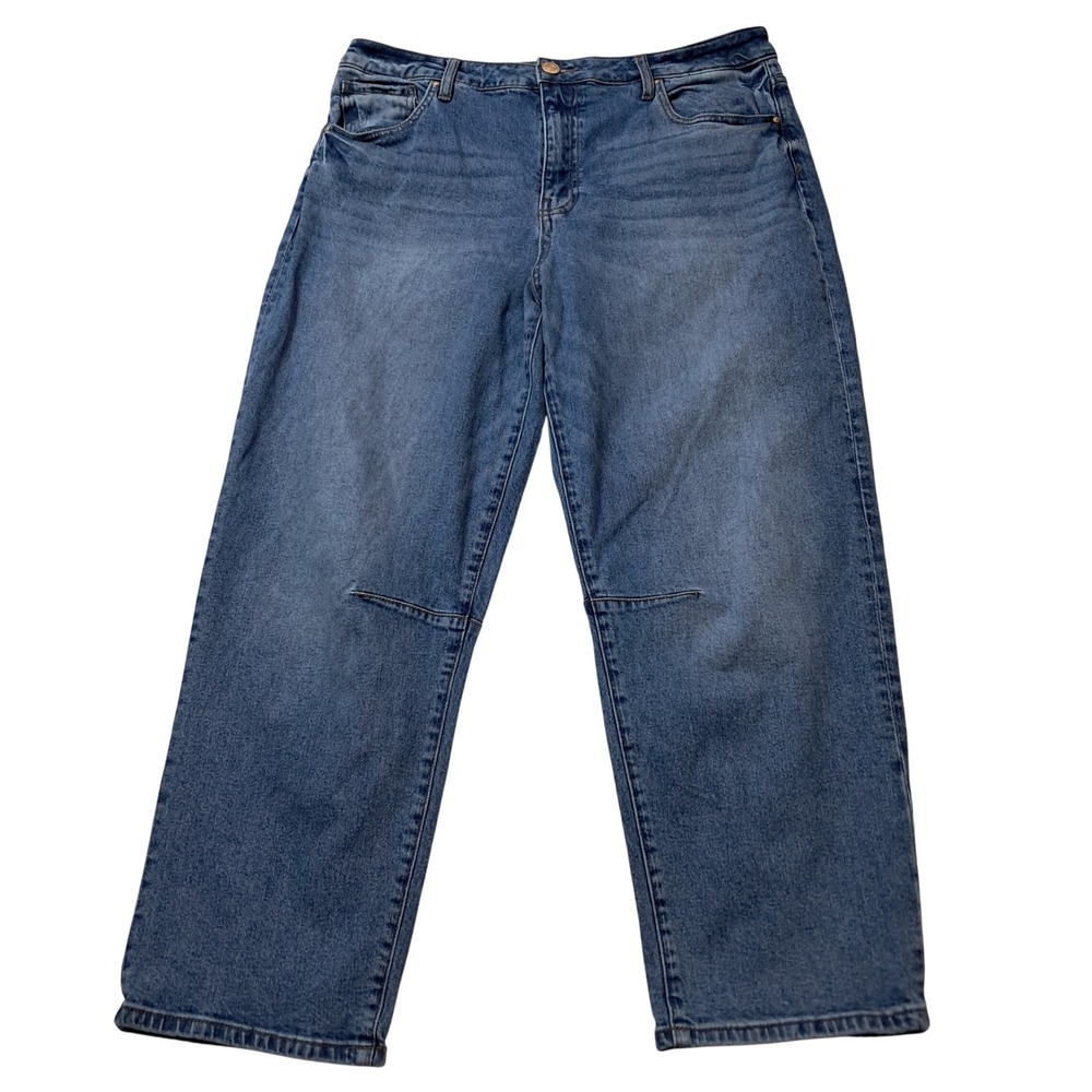 Kut from the Kloth Jeans Womens 12 Blue Ashley Slouchy Barrel High Rise Relaxed‎